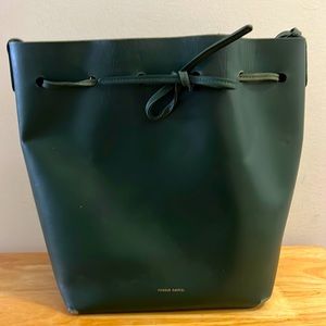 Hunter green Mansur Gavriel bucket bag